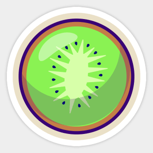 Kiwi Fruit Cartoon Sticker